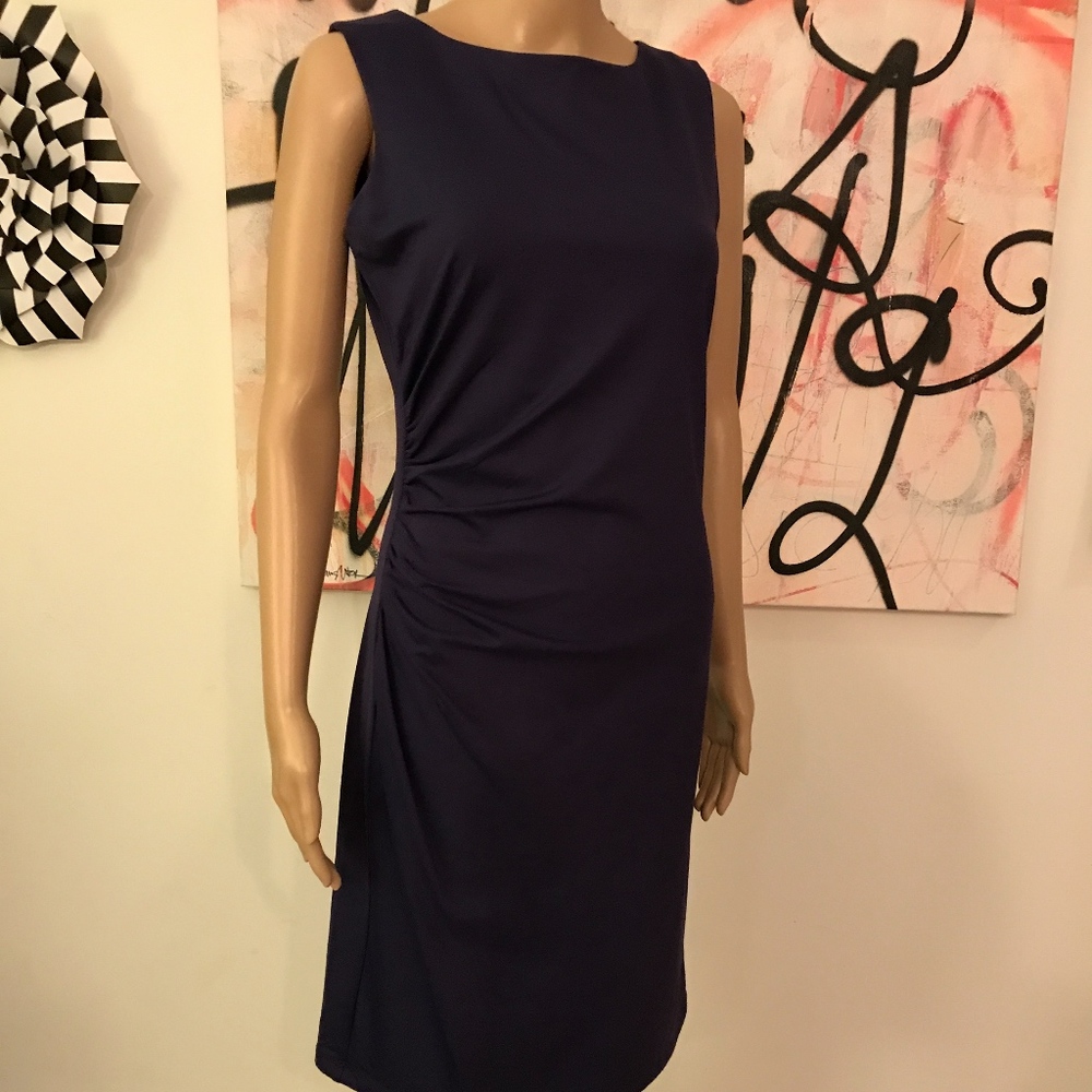 J. McLaughlin Navy Sheath Dress sz S